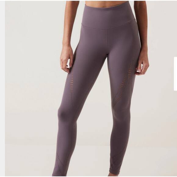 Athleta Elation Lasercut Tight Women’s Size L in Dusk Violet #798639 - Picture 1 of 10